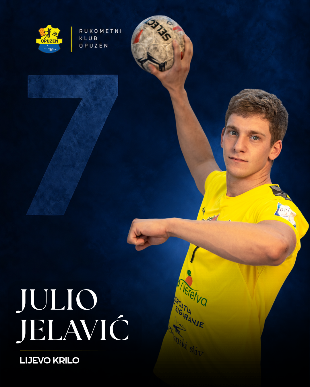 Julio Jelavić, broj 7, lijevo krilo RK Opuzen