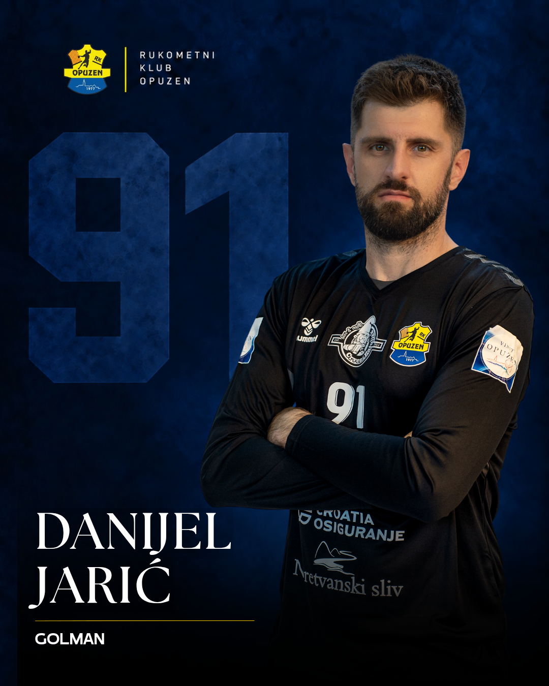 Danijel Jarić, broj 91, vratar RK Opuzen