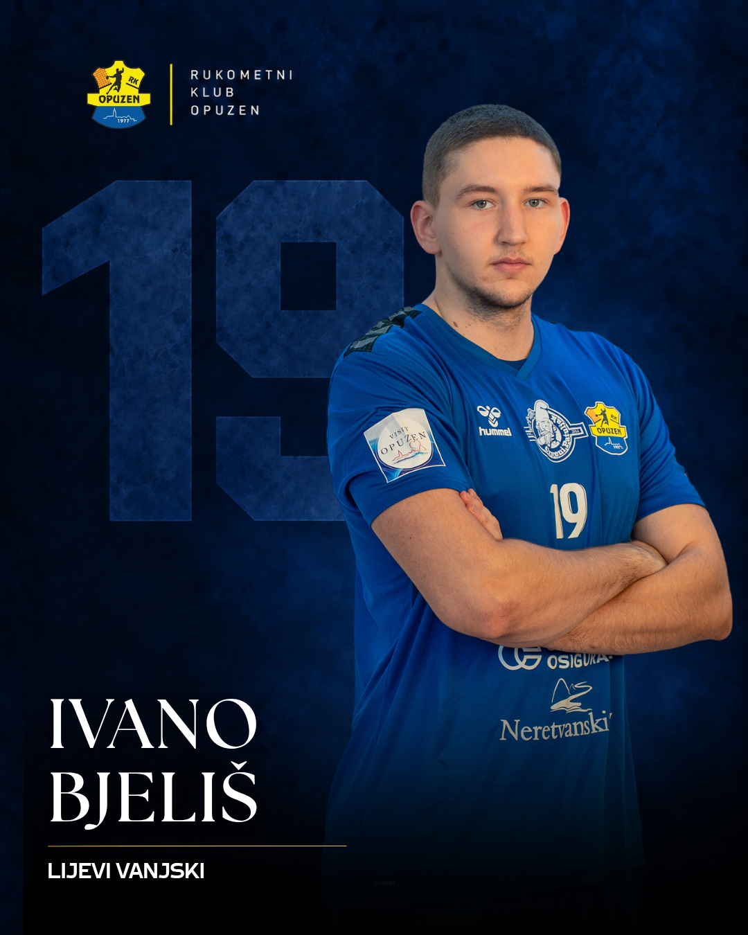 Ivano Bjeliš, broj 19, lijevi vanjski RK Opuzen