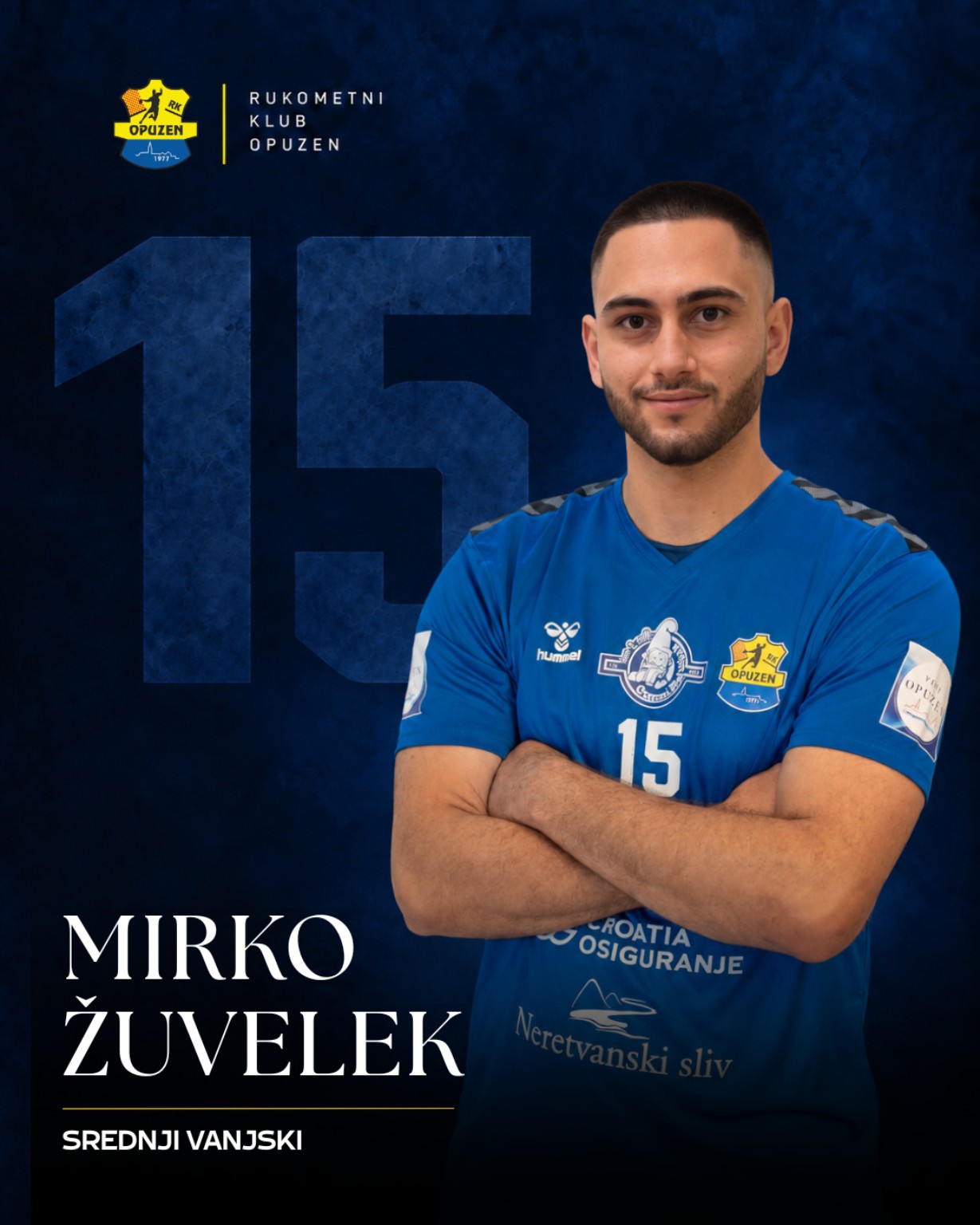 Mirko Žuvelek, broj 15, srednji vanjski RK Opuzen