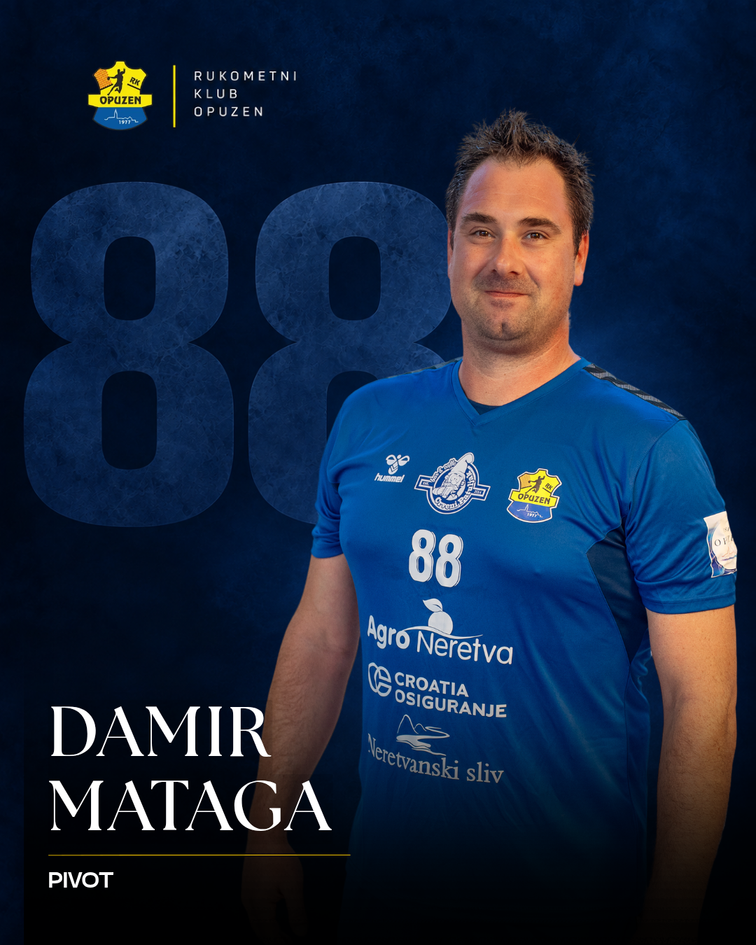 Damir Mataga, broj 88, pivot RK Opuzen