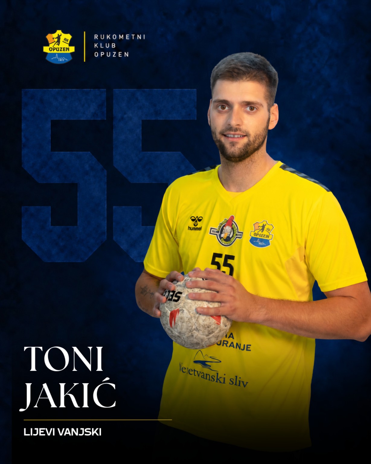 Toni Jakić, broj 55, lijevi vanjski RK Opuzen